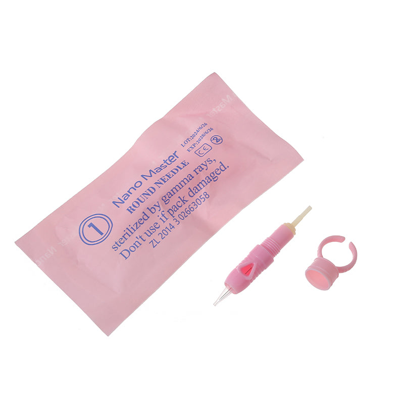 Professional Pink Screw-Type Eyebrow Tattoo Needle – Xiameng