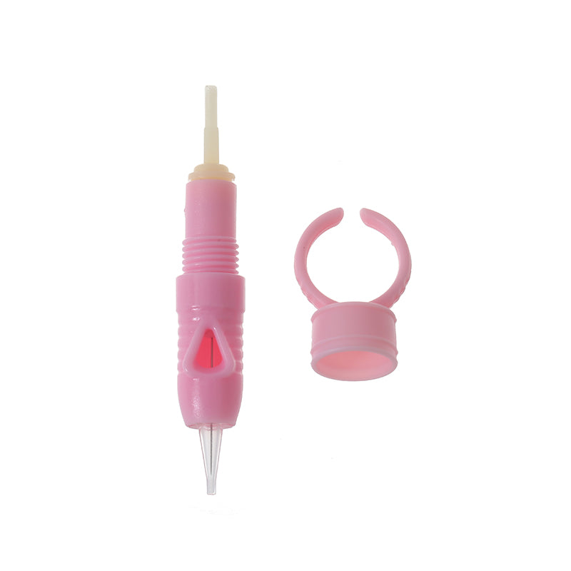 Professional Pink Screw-Type Eyebrow Tattoo Needle – Xiameng