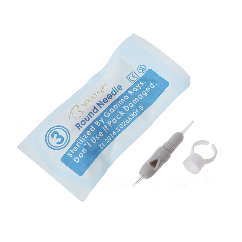 Gray Screw-Type Eyebrow Tattoo Needle, Xiameng Brand