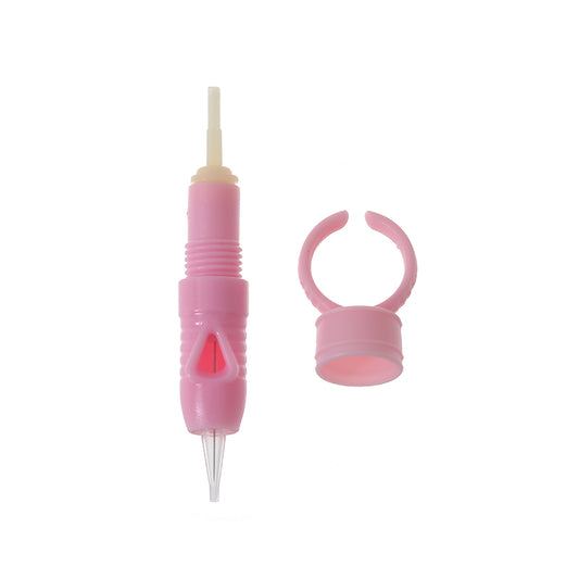 Professional Pink Screw-Type Eyebrow Tattoo Needle – Xiameng